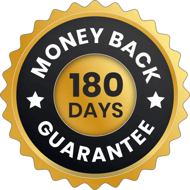 180 days money back Guarantee icon